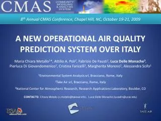 A NEW OPERATIONAL AIR QUALITY PREDICTION SYSTEM OVER ITALY
