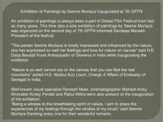 Exhibition of Paintings by Seeme Murtaza Inaugurated at 7th