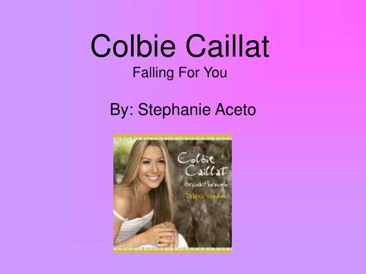 colbie caillat falling for you