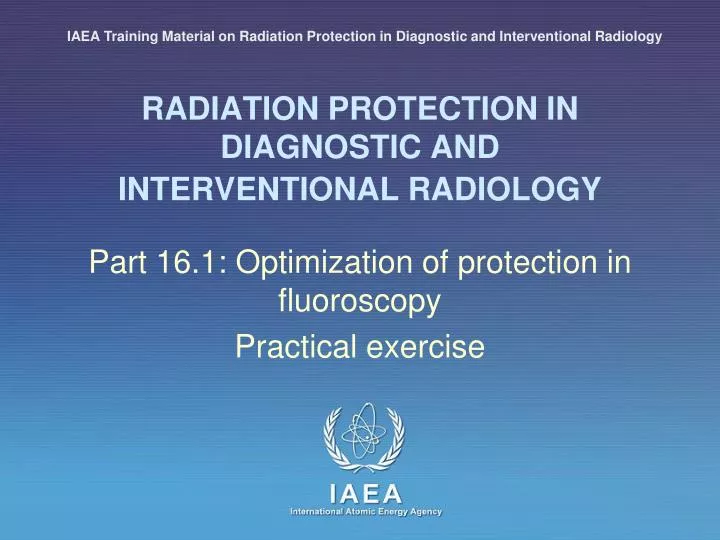 radiation protection in diagnostic and interventional radiology