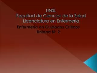 unsl facultad de ciencias de la salud licenciatura en enfermer a