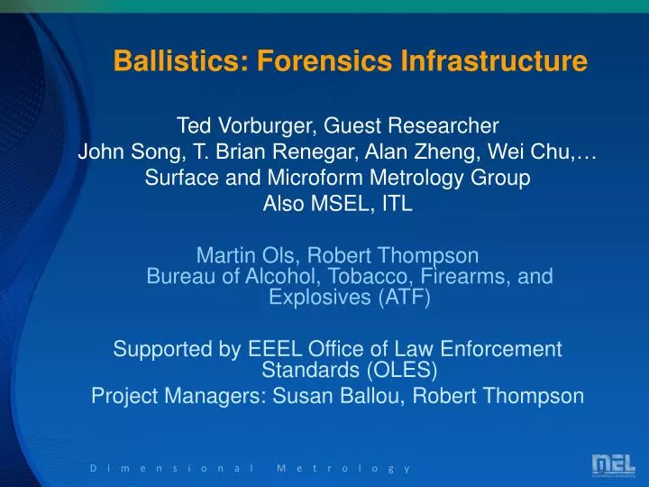 ballistics forensics infrastructure