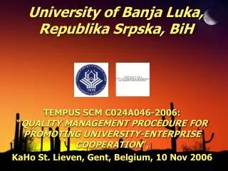University of Banja Luka, Republika Srpska, BiH
