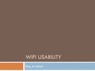 WiFi Usability