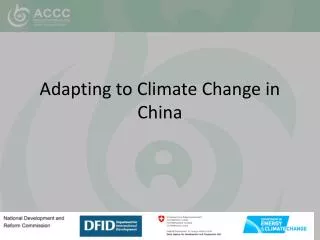 Adapting to Climate Change in China