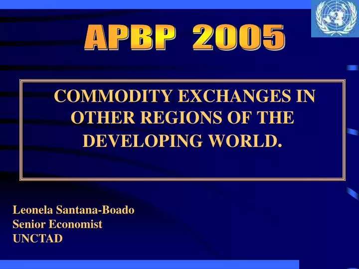 commodity exchanges in other regions of the developing world