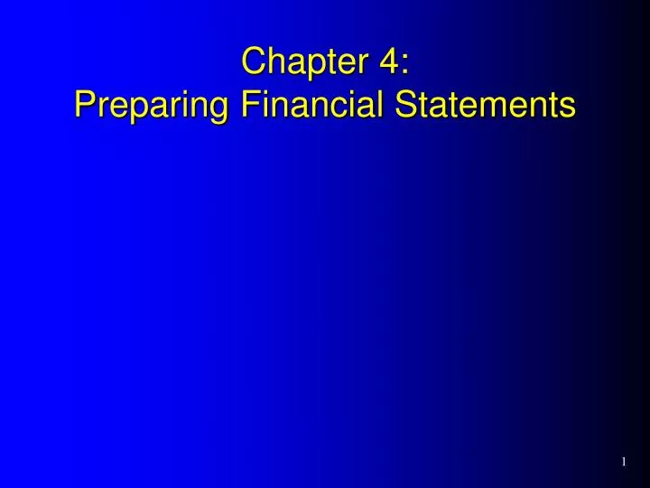 chapter 4 preparing financial statements