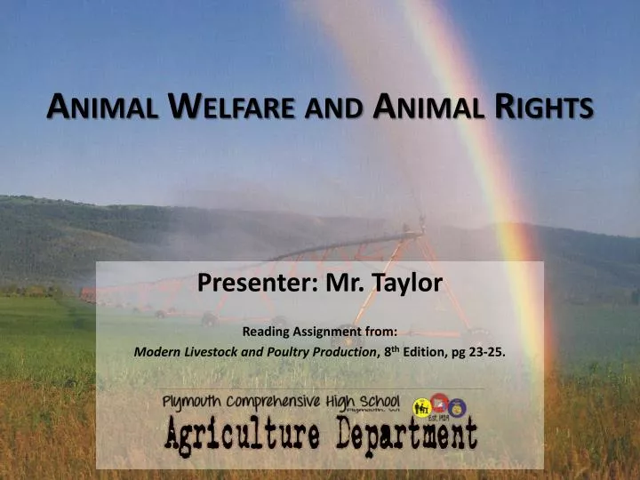animal welfare and animal rights