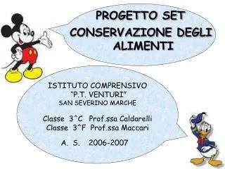 ISTITUTO COMPRENSIVO “P.T. VENTURI” SAN SEVERINO MARCHE Classe 3^C Prof.ssa Caldarelli