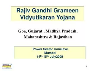 Rajiv Gandhi Grameen Vidyutikaran Yojana