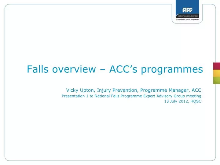 falls overview acc s programmes