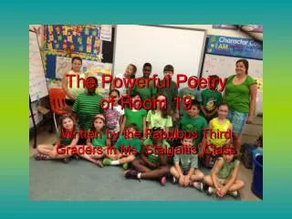 The Powerful Poetry of Room 19