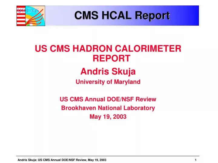 cms hcal report