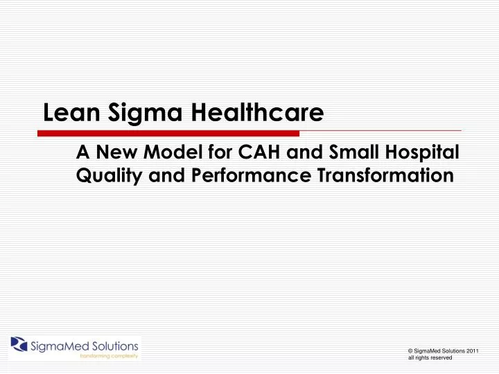 lean sigma healthcare