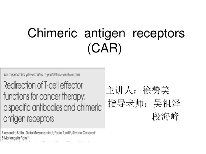 chimeric antigen receptors car