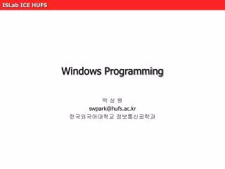 Windows Programming