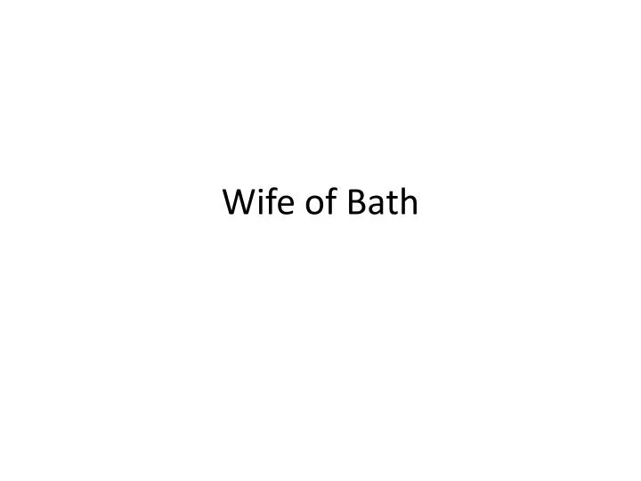 wife of bath