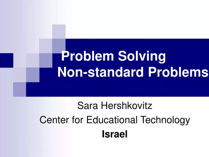 problem solving non standard problems