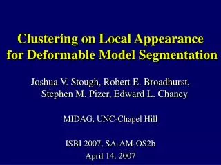 Clustering on Local Appearance for Deformable Model Segmentation