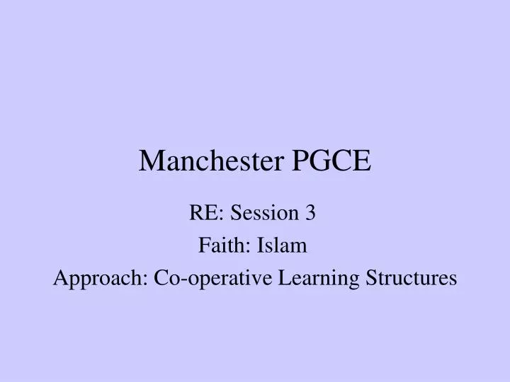 manchester pgce