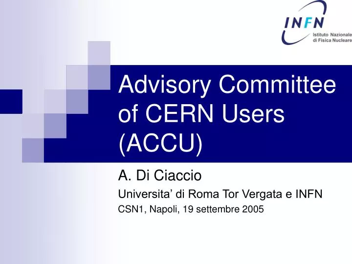 advisory committee of cern users accu