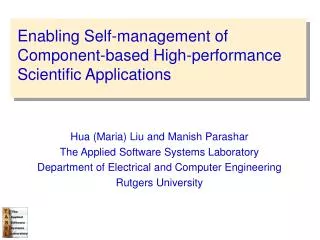 Enabling Self-management of Component-based High-performance Scientific Applications