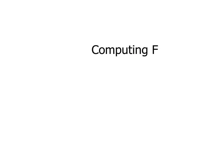 computing f