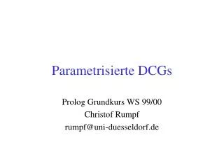 parametrisierte dcgs
