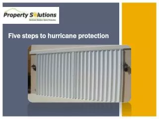 Five steps to hurricane protection
