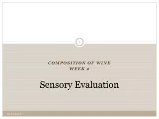 Sensory Evaluation