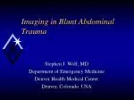 Imaging in Blunt Abdominal Trauma - slide 1