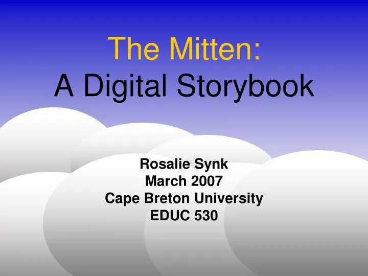 the mitten a digital storybook