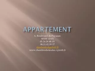 appartement