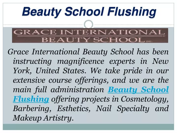 beauty school flushing