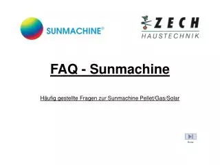 FAQ - Sunmachine
