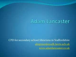 Adam Lancaster
