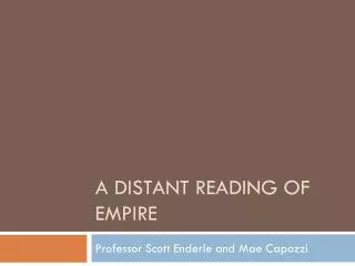 A distant reading of empire
