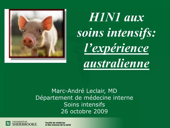 h1n1 aux soins intensifs l exp rience australienne