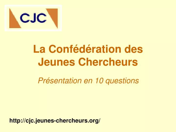 la conf d ration des jeunes chercheurs