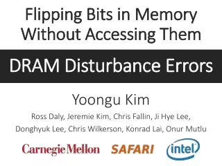 Flipping Bits in Memory Without Accessing Them