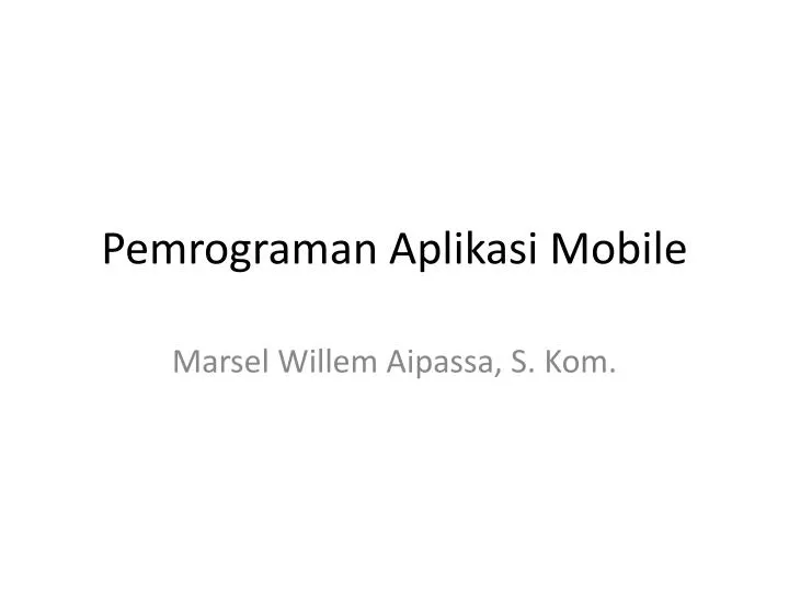pemrograman aplikasi mobile