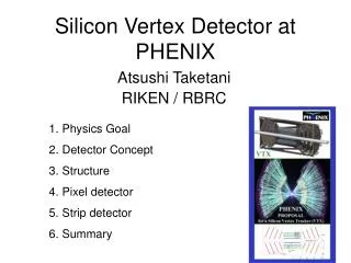 Silicon Vertex Detector at PHENIX