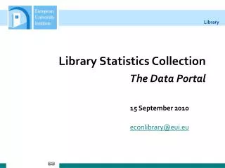 Library Statistics Collection The Data Portal