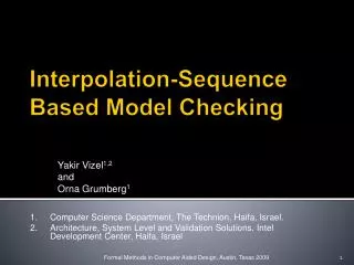 Interpolation-Sequence Based Model Checking