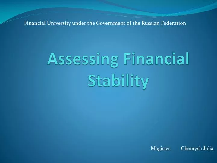 assessing financial stability