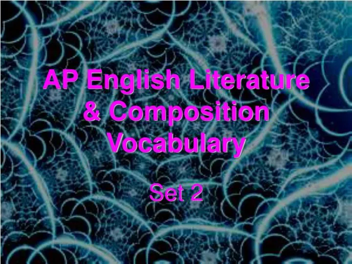 ap english literature composition vocabulary