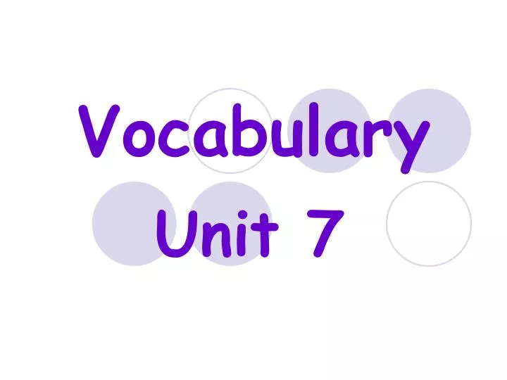 vocabulary