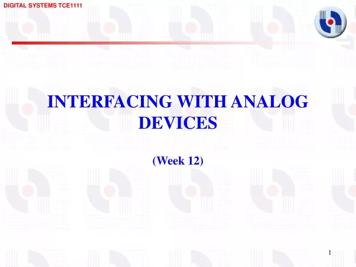 interfacing with analog devices