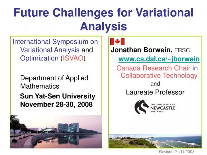 future challenges for variational analysis