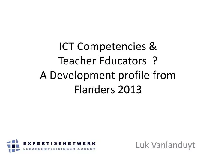 ict competencies teacher educators a development profile from flanders 2013